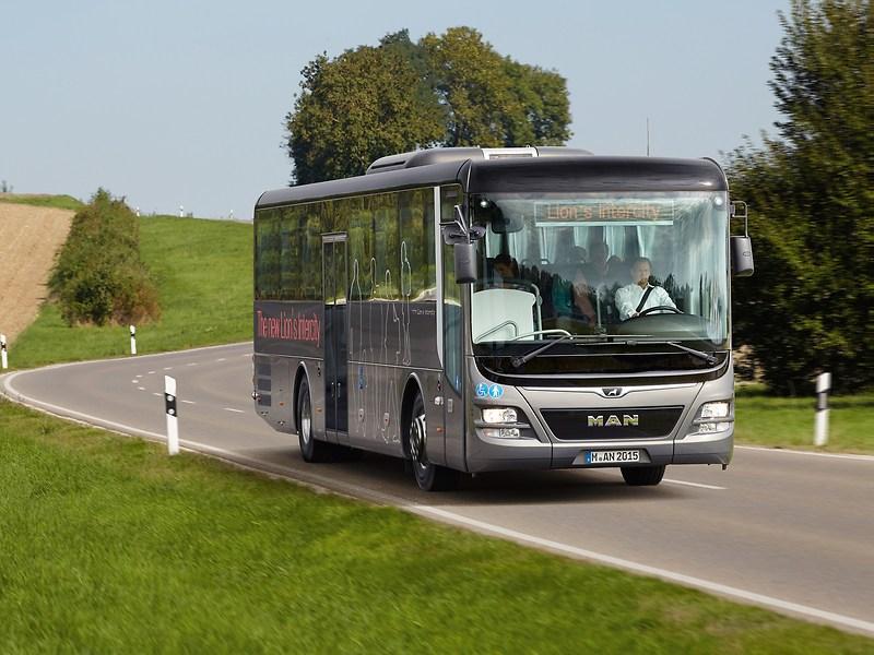 The MAN Lion&rsquo;s Intercity in action as intercity bus