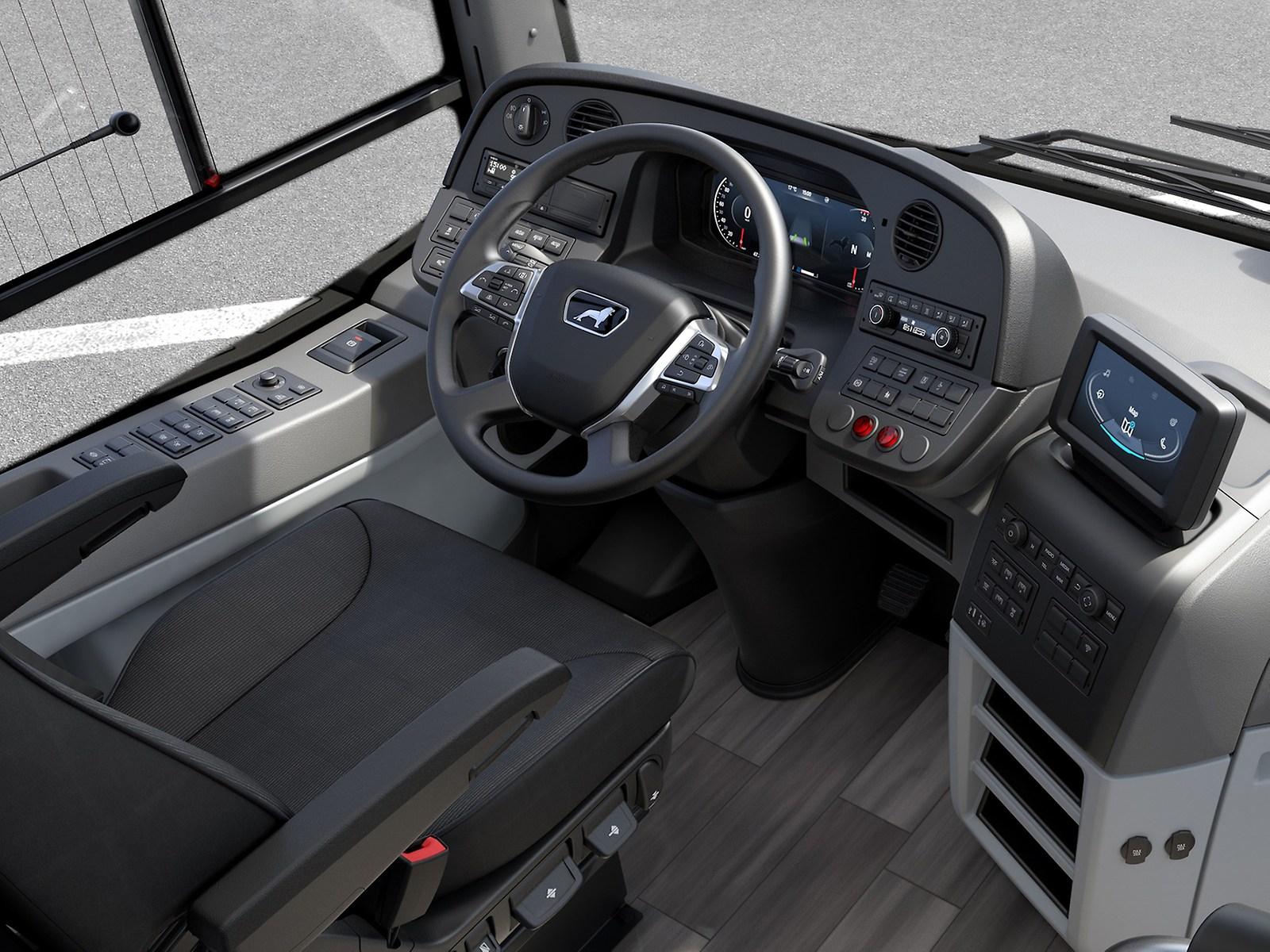 The ergonomic driver&rsquo;s workplace in the MAN Lion&rsquo;s Intercity