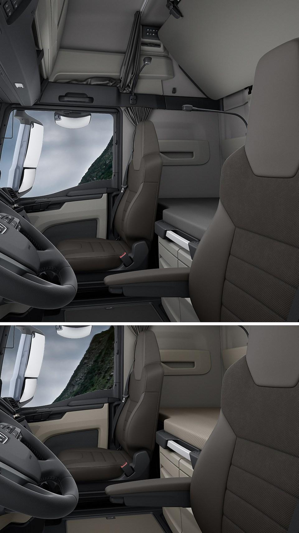 MAN TGS Vario foldable co-driver&rsquo;s seat / table combo