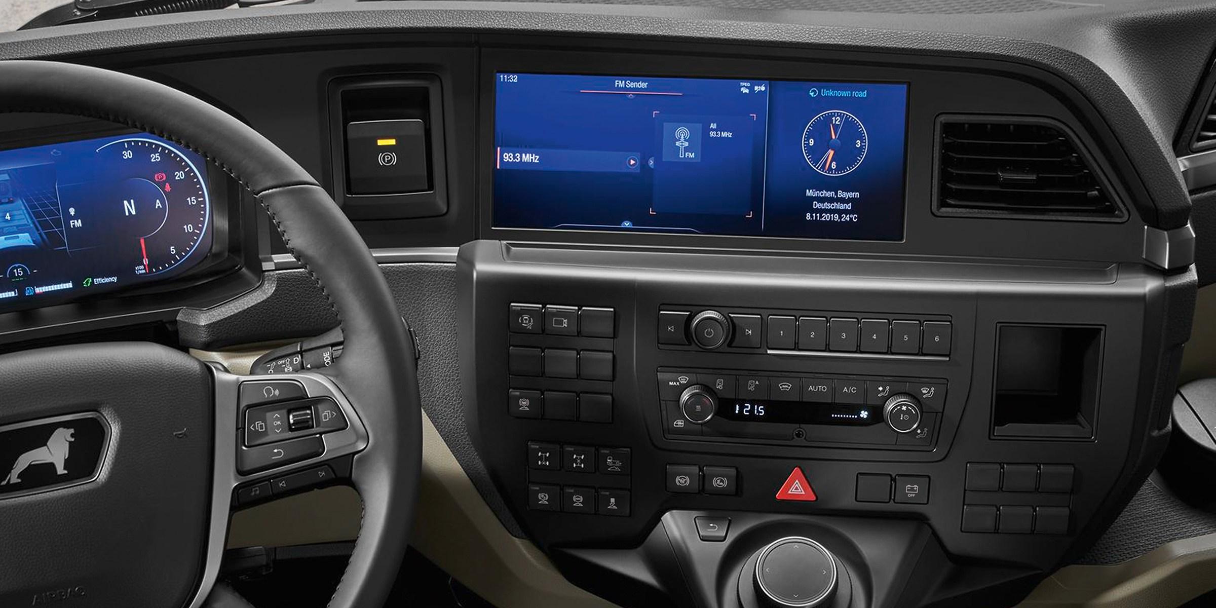 The MAN cabs offer high-level comfort.